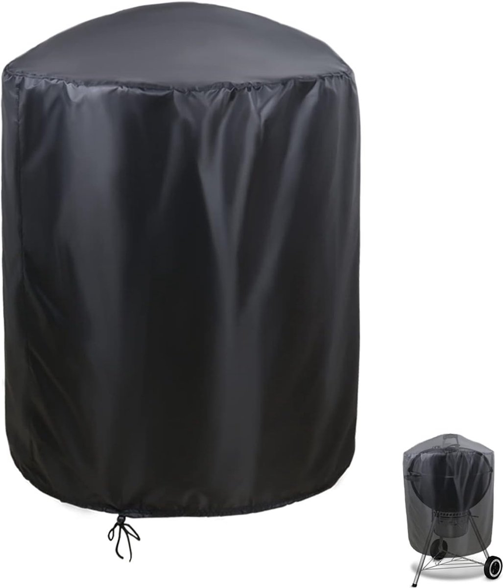 Grillcover rond 77x97cm - waterdicht zwart - UV-bescherming - ideaal voor buitengebruik - ShopVlot