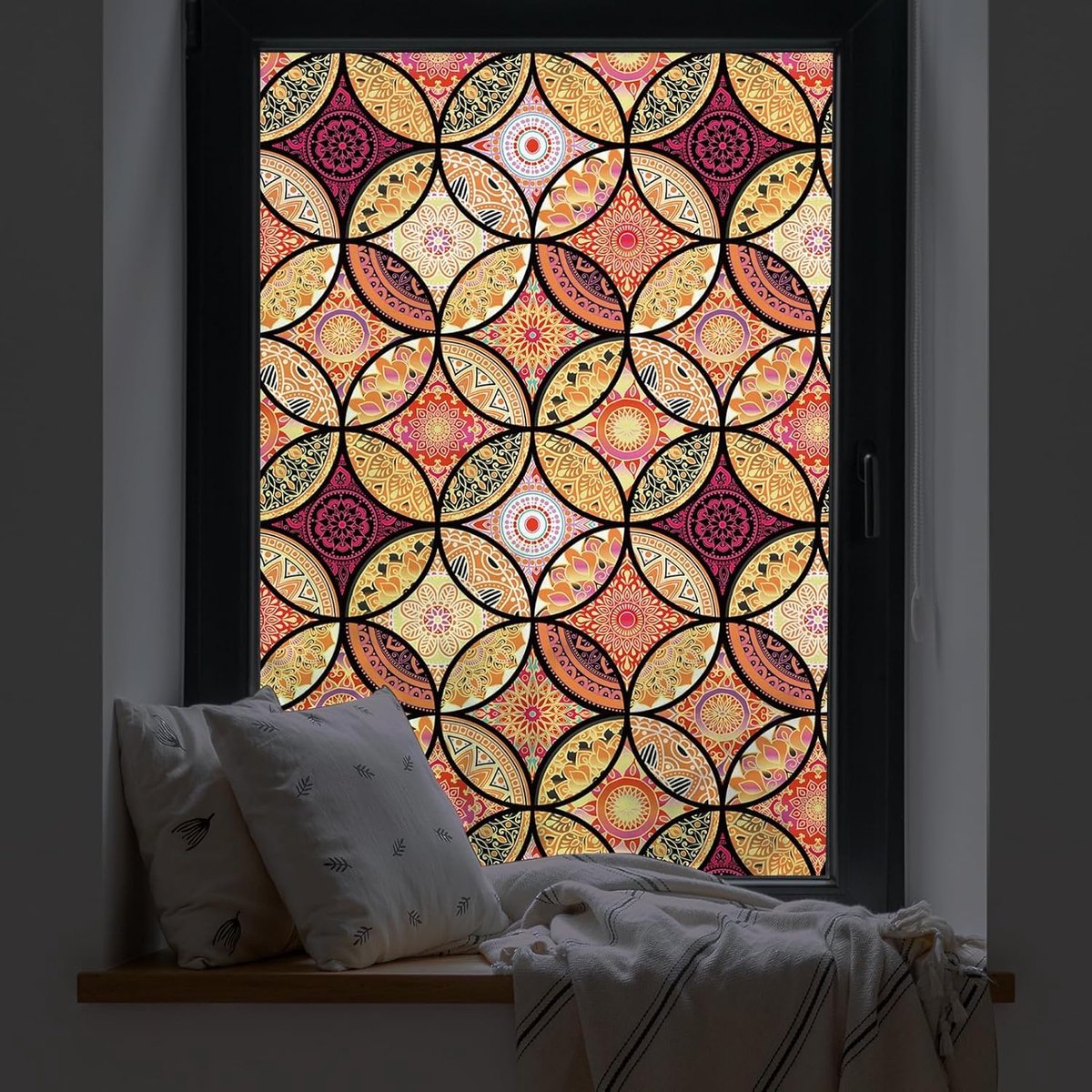 Raamfolie privacy 44.5 x 200 cm - niet-klevend vinyl - anti-UV en warmtewerend - perfect voor badkamer - ShopVlot