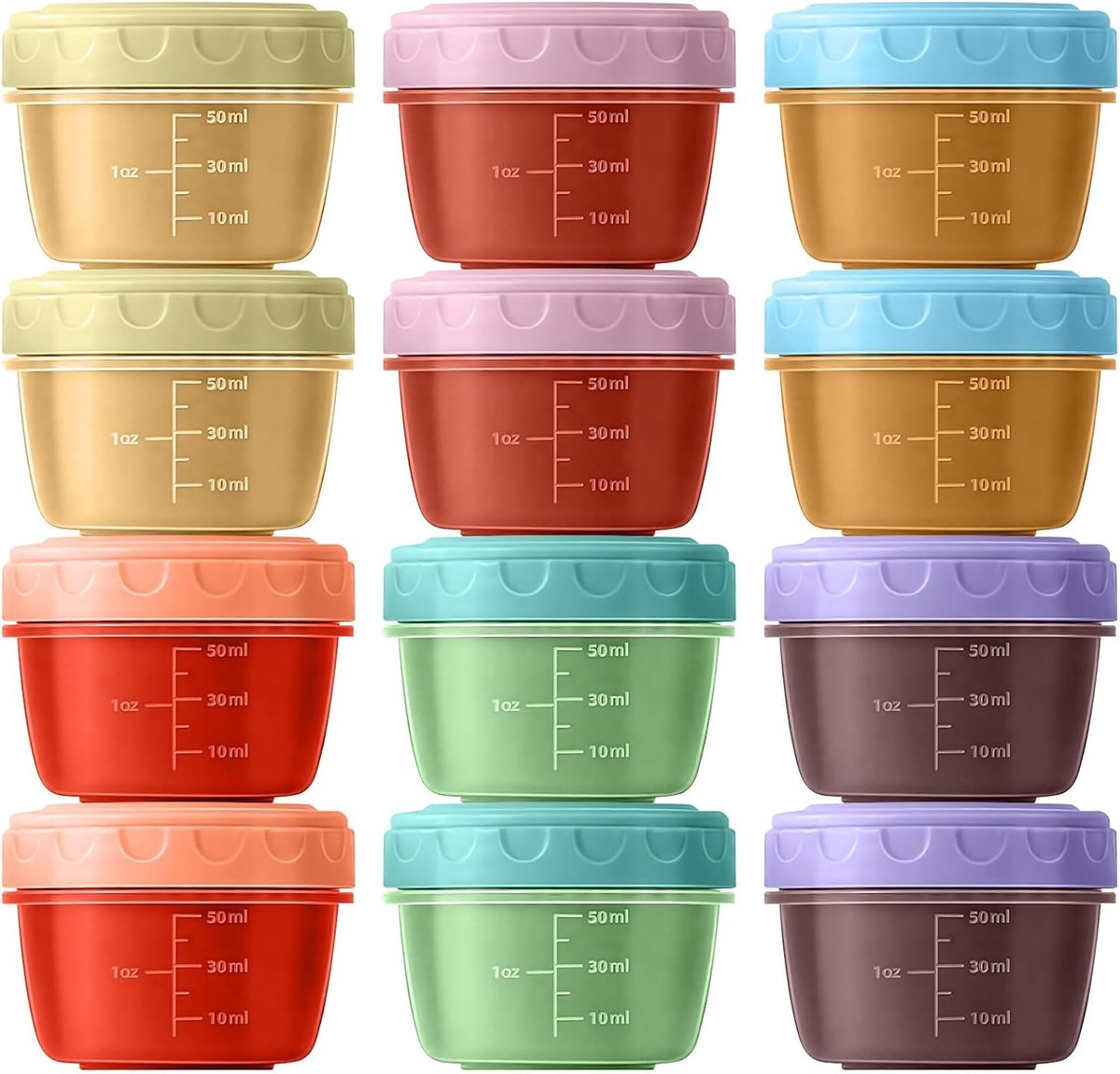 Vriesdozen 80 ml - BPA-vrij - Lekvrij en luchtdicht - Perfect voor snacks en sauzen - ShopVlot