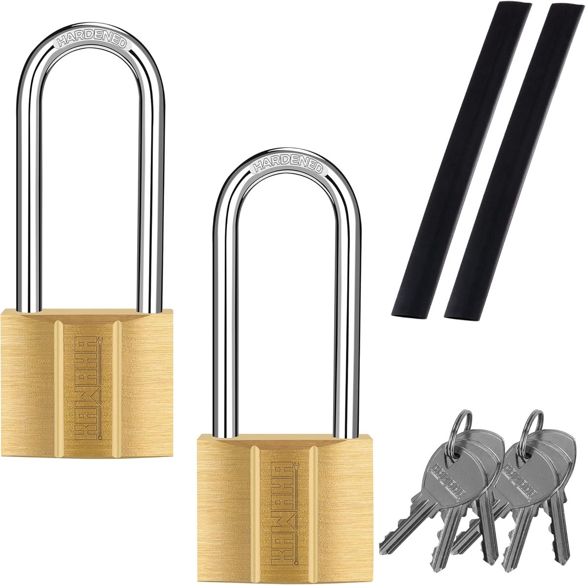 Hangslot lange schakel 40L-2P - massief messing - waterdicht - veilig voor opslag - ShopVlot