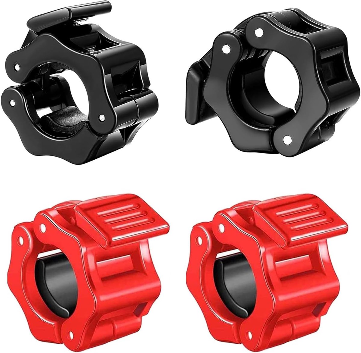 Barbell Collar 30mm - Plastic met rubberen pad - Veiligheidslock - Geschikt voor gewichtheffen - ShopVlot
