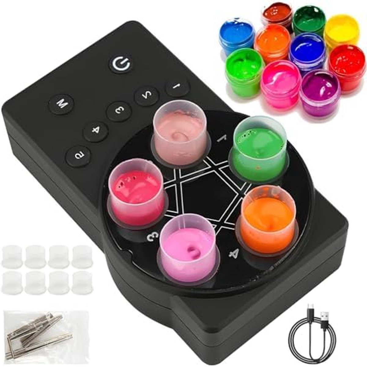 Automatische Pigment Mixer - Ink Roerder - Tatoeage Kleuren Mengen - Regelbare Snelheden - 130x80x220MM - Zwart