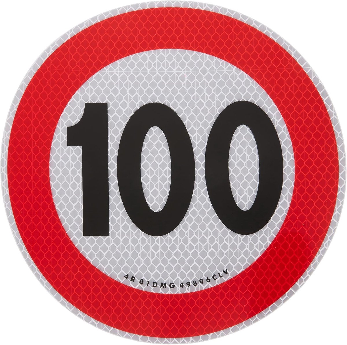 Snelheidsbegrenzer 100 km/h sticker - 200mm E-gecertificeerd - Reflecterend - Verhoogt veiligheid - ShopVlot