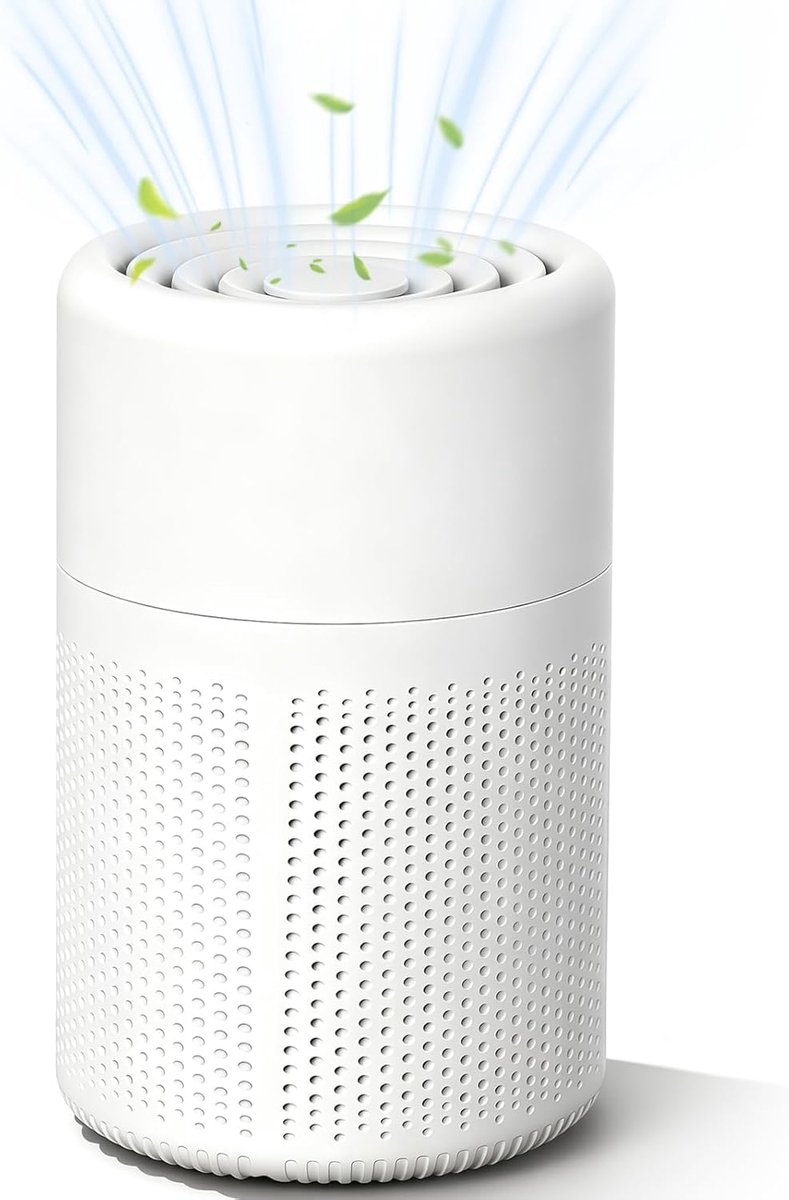 Luchtreiniger met H13 HEPA-filter - USB mini luchtreiniger - Actieve koolstof en aromatherapie - ShopVlot