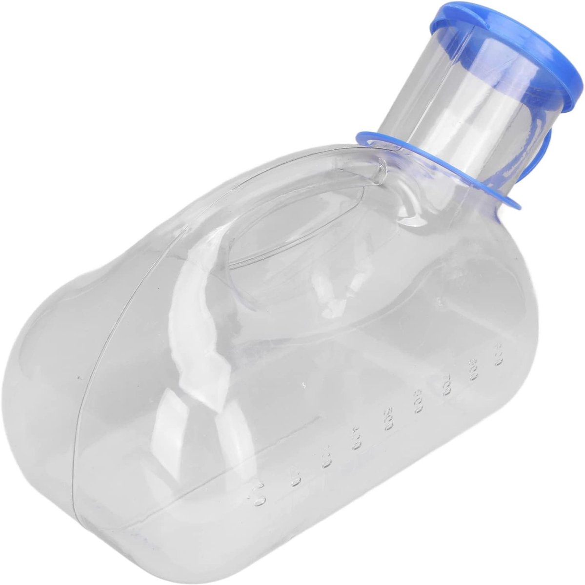 Urinefles voor mannen 1000ml - transparant kunststof - met deksel - ideaal voor ouderen - ShopVlot