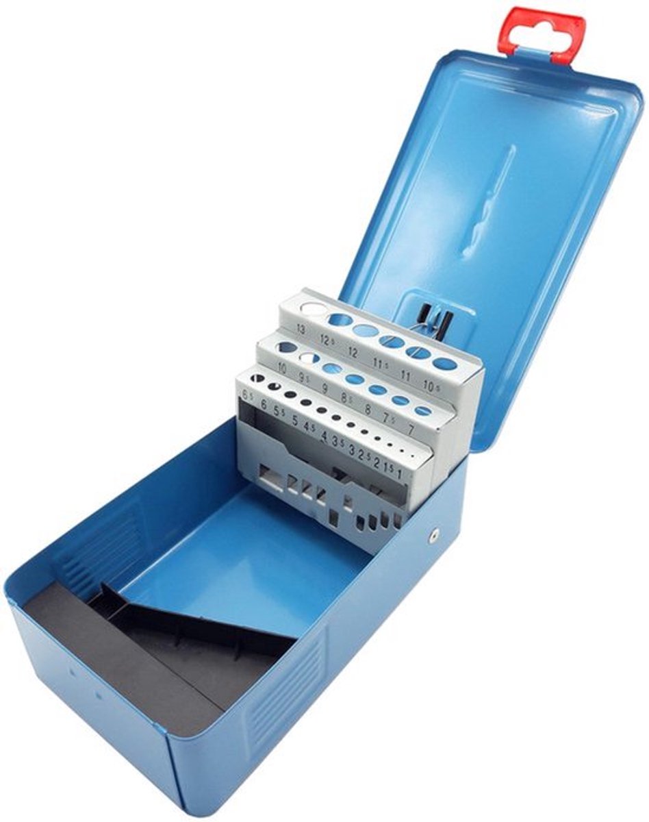 Metalen Cassette Type 25 voor Spiraalboren - Leeg - Afmetingen 19 x 11 x 5 cm