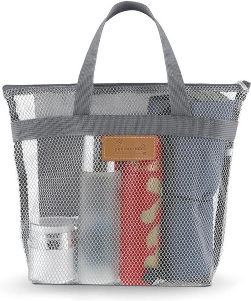 Mesh douchetas - Grote capaciteit badorganizer voor reizen sportschool zwemmen strand