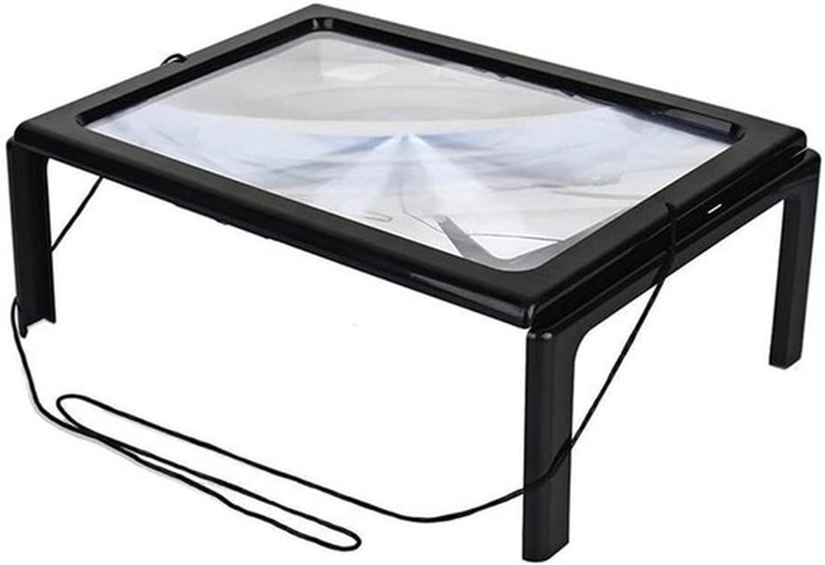Loeplampen - Vergrootglas - Leesloep - 3x Vergroting - 27.5*20.3*11 cm - Met 12 LED Verlichting - Vergrootglas voor volwassenen - Opvouwbare loeplamp - Handsfree desktoploep - Voor lezen, hobby's, sieraden maken en werkbank - Batterij niet inbegrepen