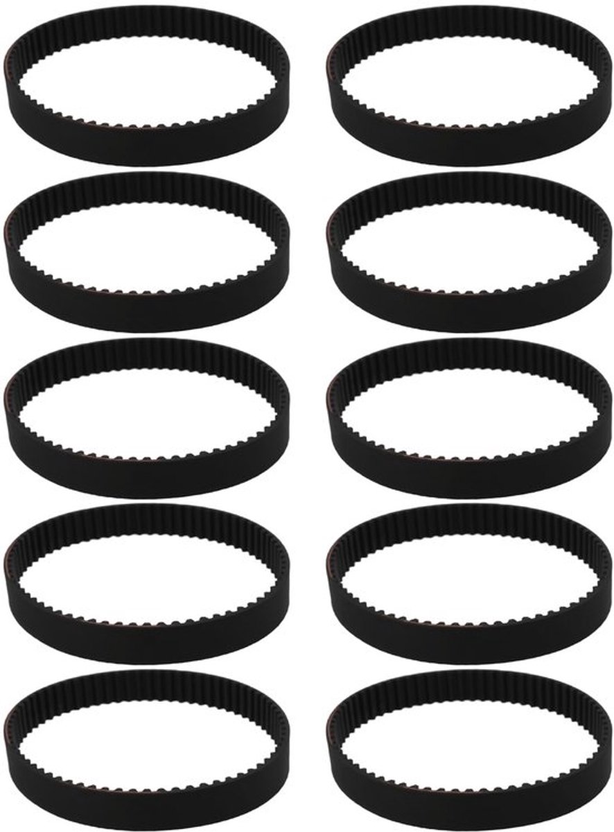 10 stuks 142-2GT distributieriem steek lengte 142 mm breedte 6 mm 71 tanden 2M 2GT synchrone distributieriem 3D-printer aandrijfriem zwart