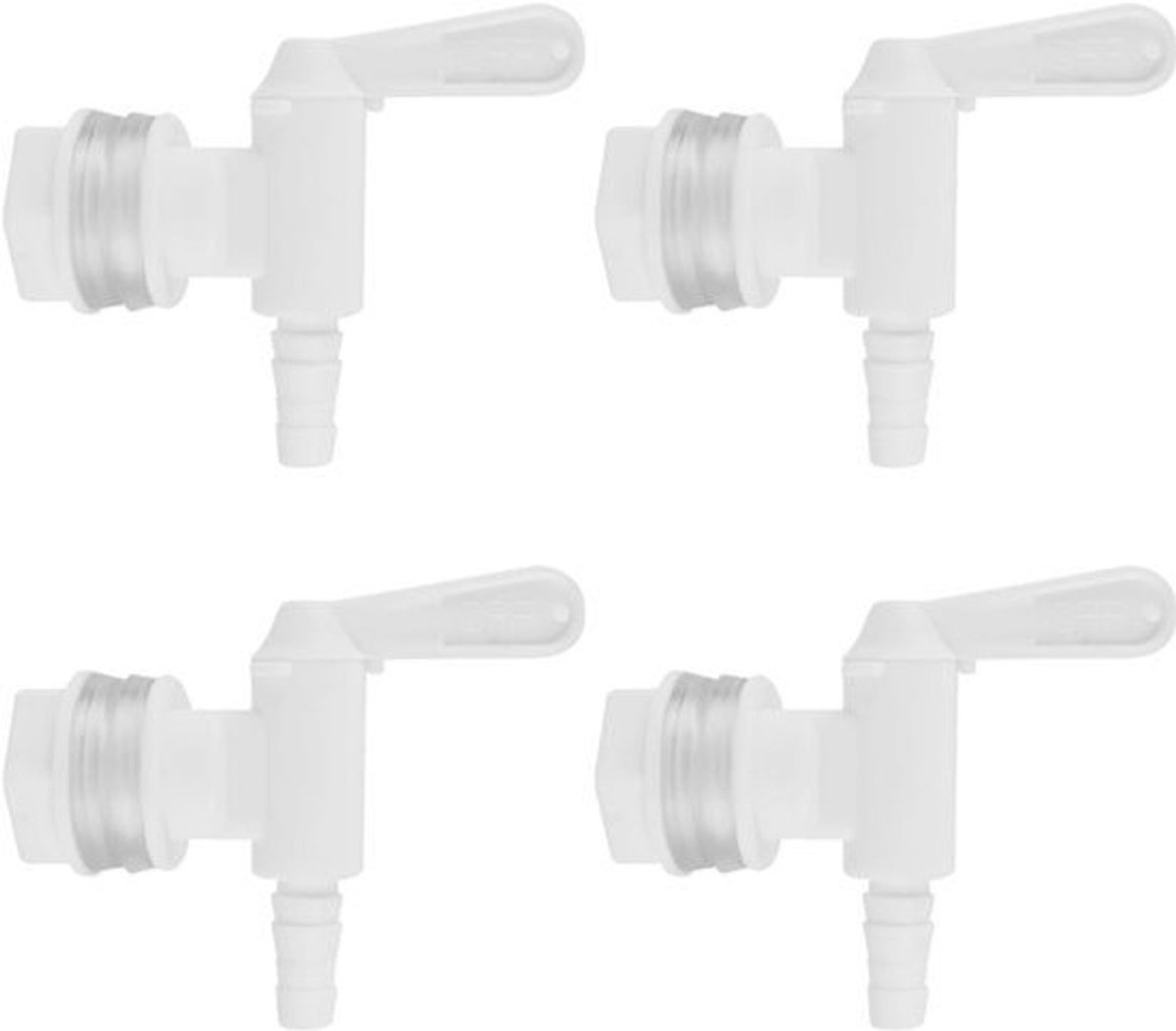 4-Pack Plastic Botteling Emmer Spigot - 3/8 Inch Witte Tap - Duurzame Vervangingsspigot voor Bier en Frisdrank
