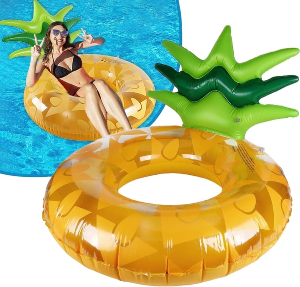 Opblaasbare waterglijbaan voor zwembaden - Leuk waterspeelgoed voor kinderen - Opblaasbare waterglijbaan voor houten buitenzwembaden...
