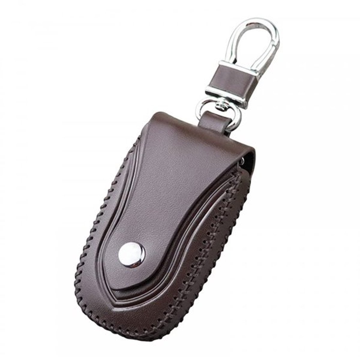 Autosleutel Pouch, Waterdichte Leren Autosleutel Beschermers Houder voor Autosleutel met Haak voor Autosleutel, Bruin, Bruin