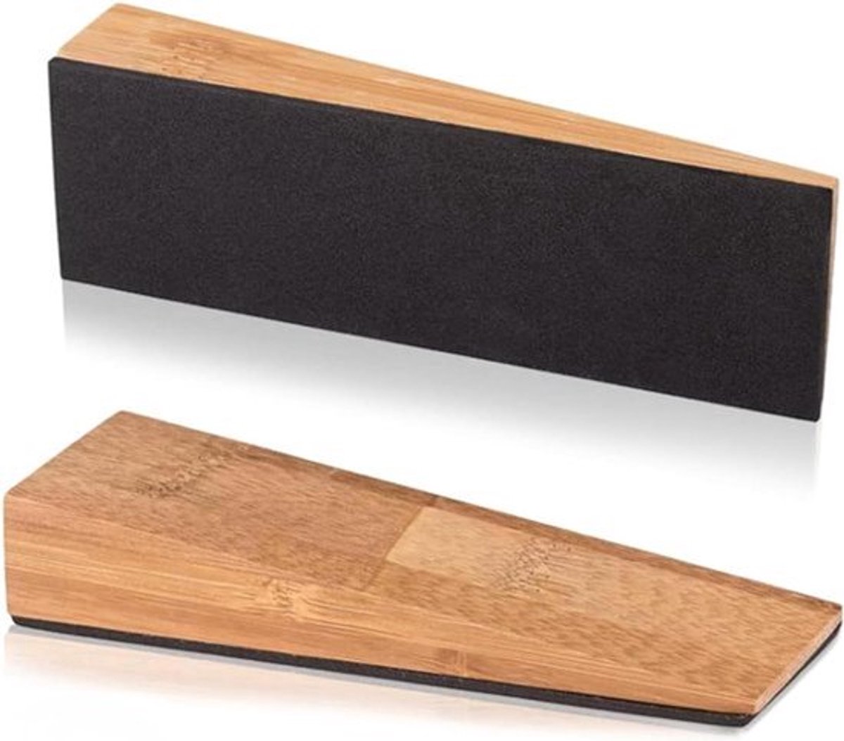 2 stuks Sabili deurstoppers van massief hout en EVA deurwiggen voor zware deuren - stalen, houten of glazen deuren
