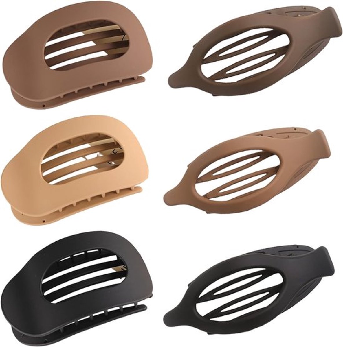 6pcs Flat Hair Clips - Claw Clips voor Dikker Dun Krullend Haar - Sterke Grip - Grote Matte Haar Claw Non-Slip voor Meisjes Versiering