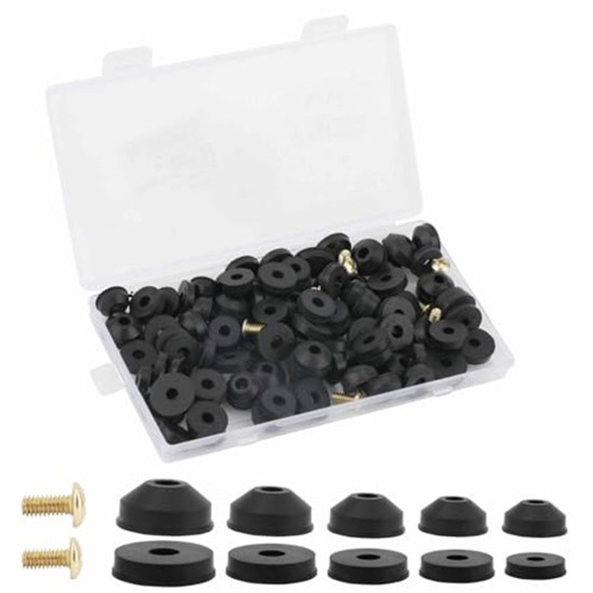 116 stuks Kraanringen, Rubber Kraanringen Assortiment Set met Platte Ringen en Geprofileerde Ringen Zwarte Kraan Lekvrije Afsluitring voor het Repareren van Kraanlekken