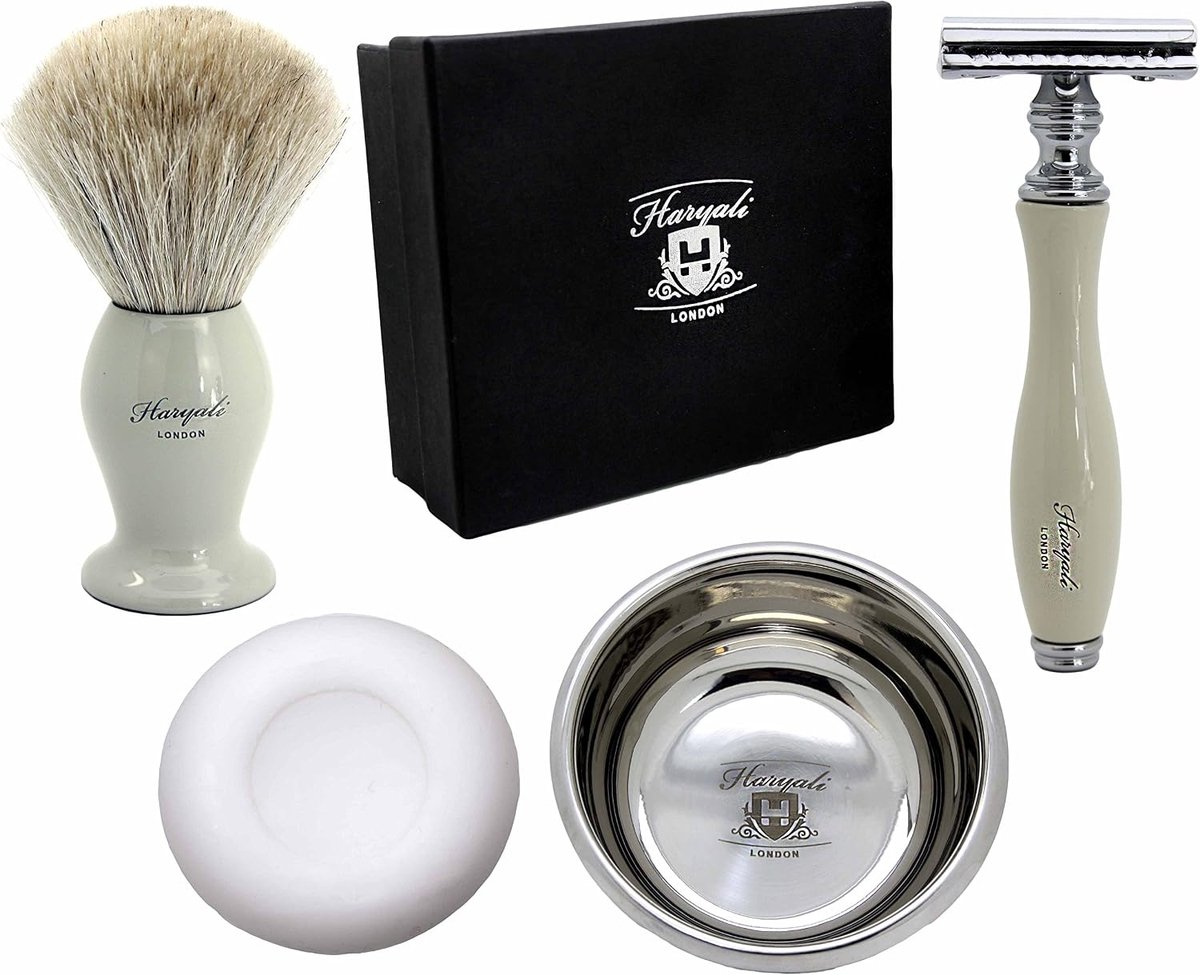 Scheerset - witte das haar - ivoorkleur - luxe scheren - ShopVlot