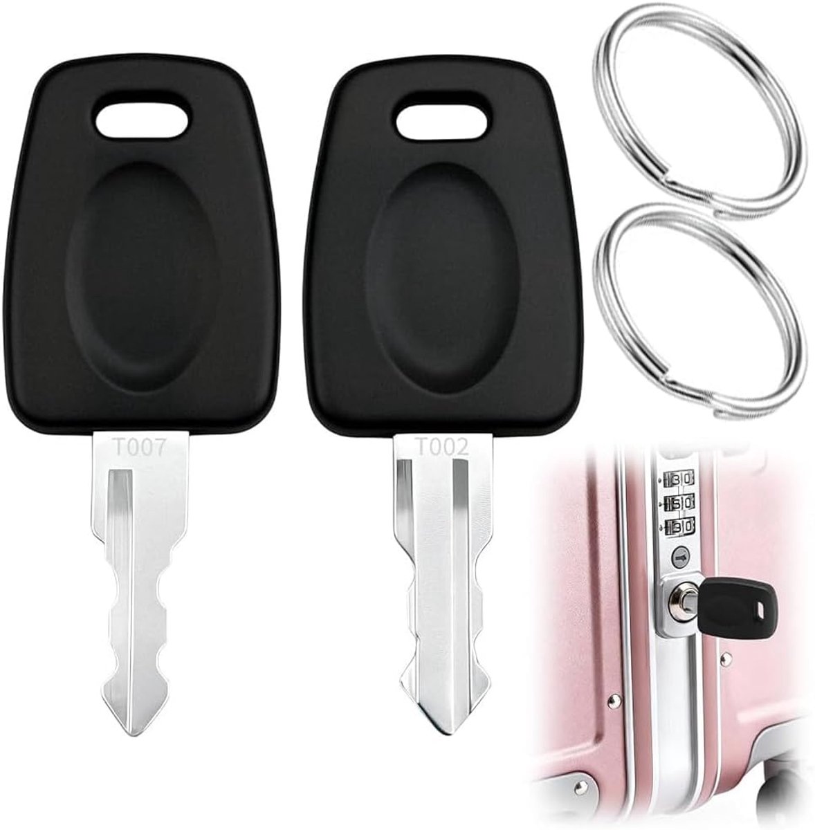 Luggage sleutelset 2 PCS - multifunctionele TSA 007 & 002 sleutels - voor bagage en koffer - altijd toegang - ShopVlot