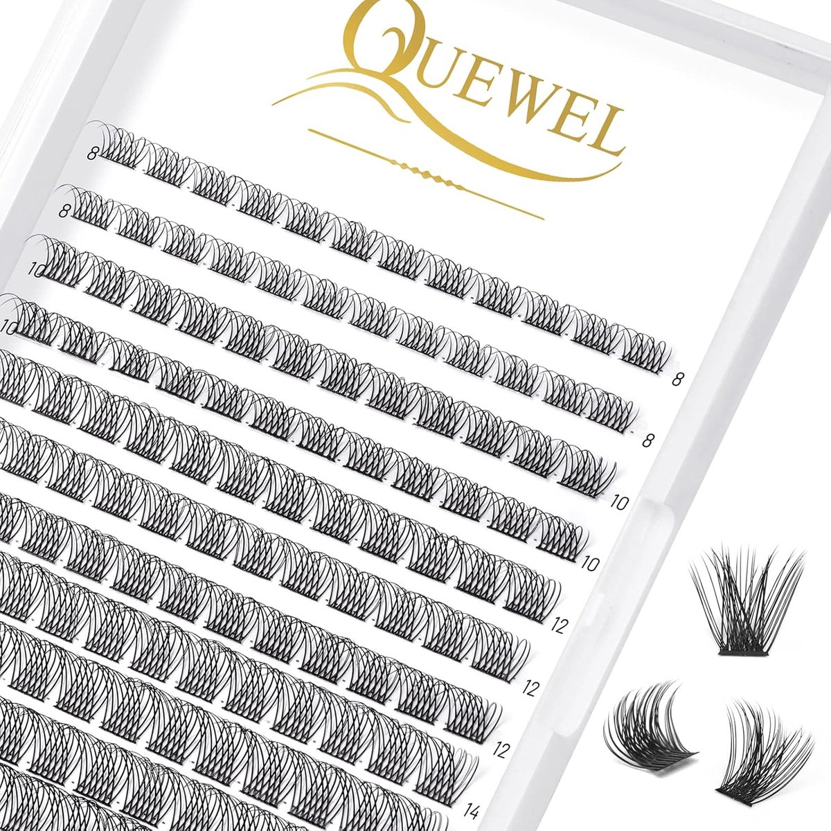 Individuele Wimperextensions D-Curl - MIX8-16 - 144 Stuks - Natuurlijke Look voor Oogmake-up - ShopVlot