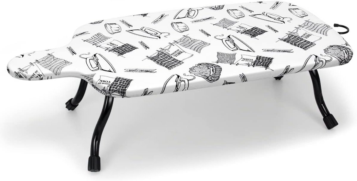 Strijkplank tafelblad 77 x 40 cm - 100% katoen - Vouwpoten - Ideaal voor reizen - ShopVlot