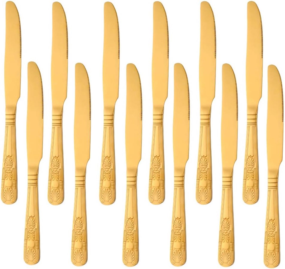 Dessertmessen set van 12 - roestvrij staal - spiegelafwerking - perfect voor feesten - ShopVlot