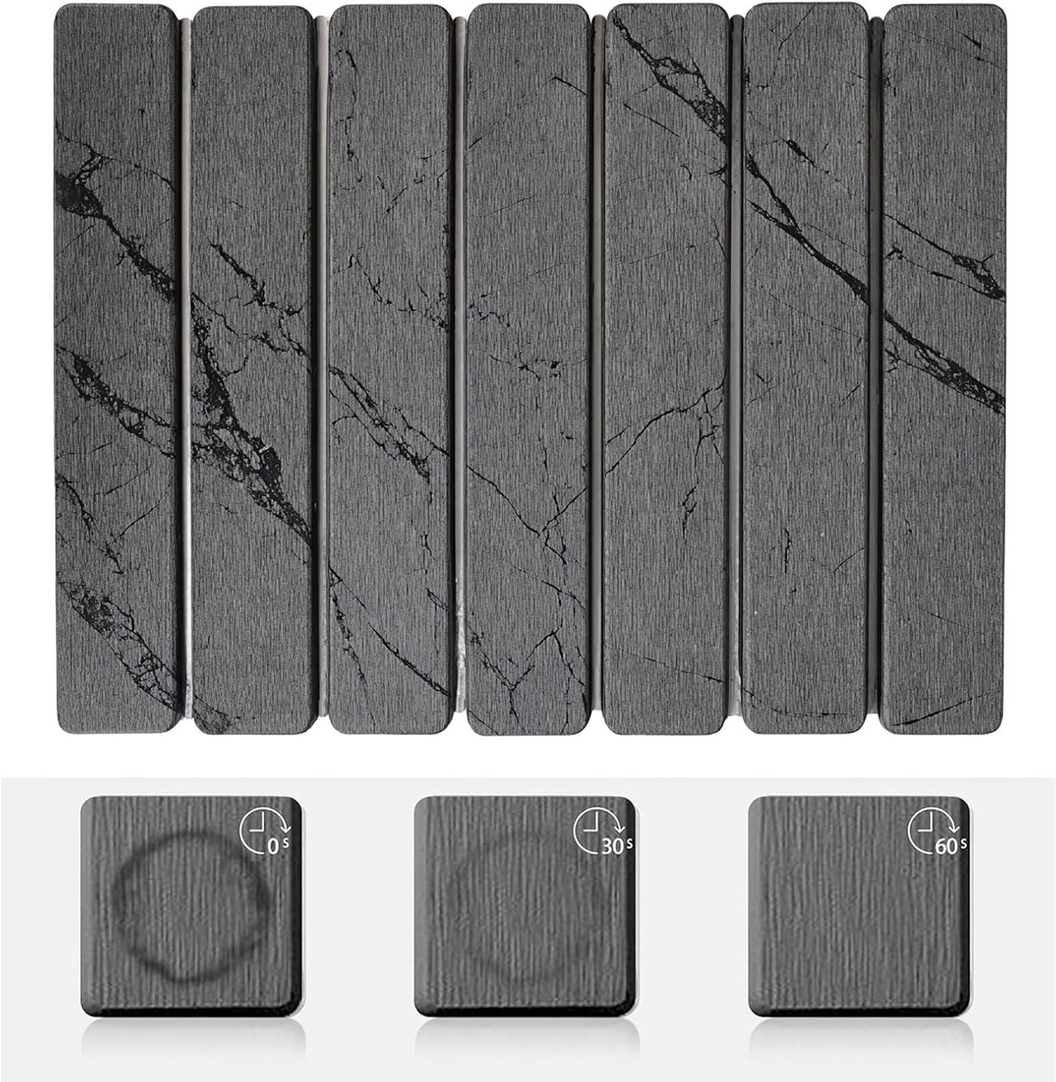 Afvoermat 40 x 30 cm - Kiezelgur - Sneldrogend en Antislip - Voorkomt bacteriën in de keuken - ShopVlot