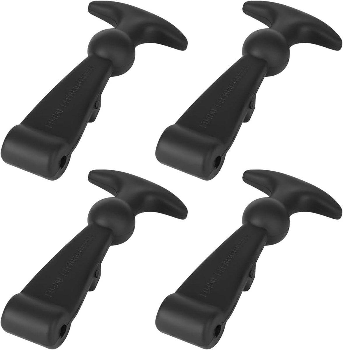 Hood holders set van 4 - flexibele rubberen hood holders - T-handvat voor gereedschapsboxen en voertuigen - ShopVlot