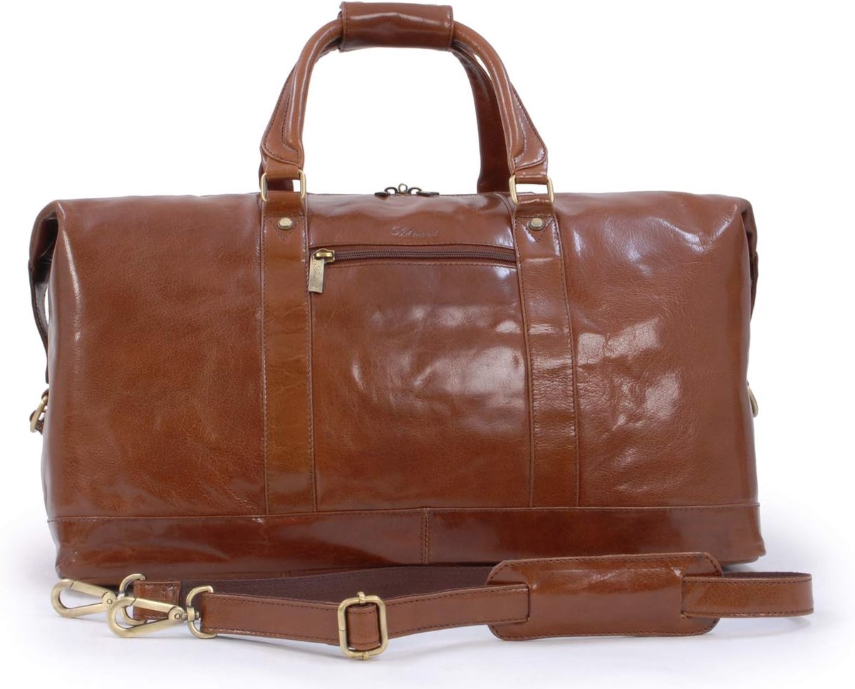 Duffle bag groot - echt leer - sportief ontwerp - ideaal voor weekendtrip - ShopVlot