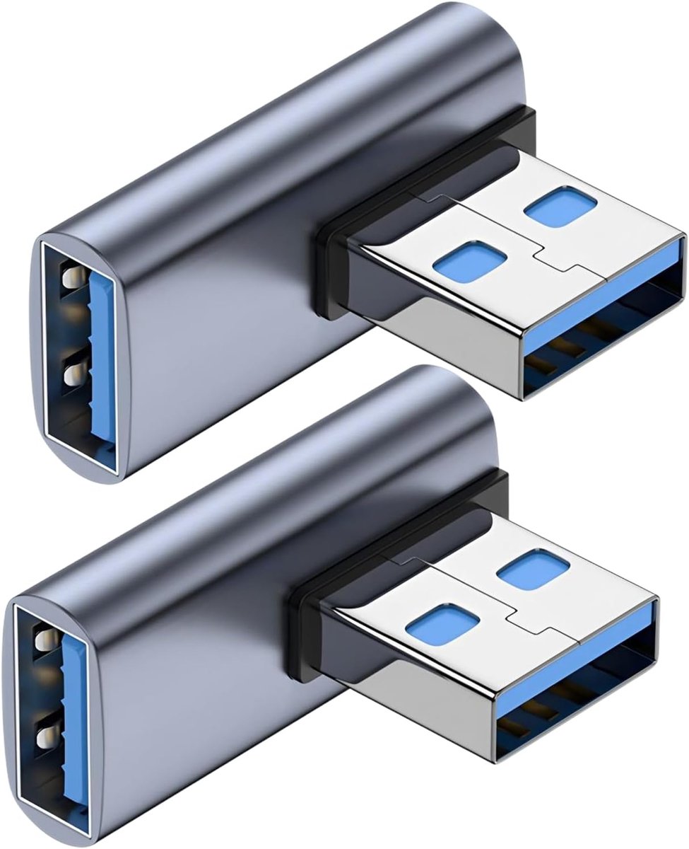 USB 3.0 90 graden adapter - rechtse hoek - hoge snelheid - optimaal kabelbeheer - ShopVlot