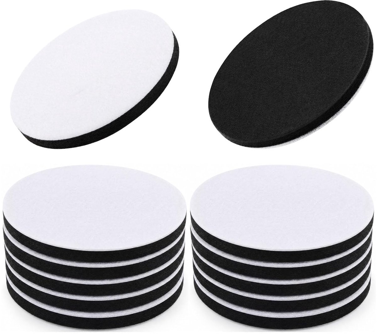 Polijstschijven 75mm - Vilt - 12 stuks - Geschikt voor poetsmachines - ShopVlot