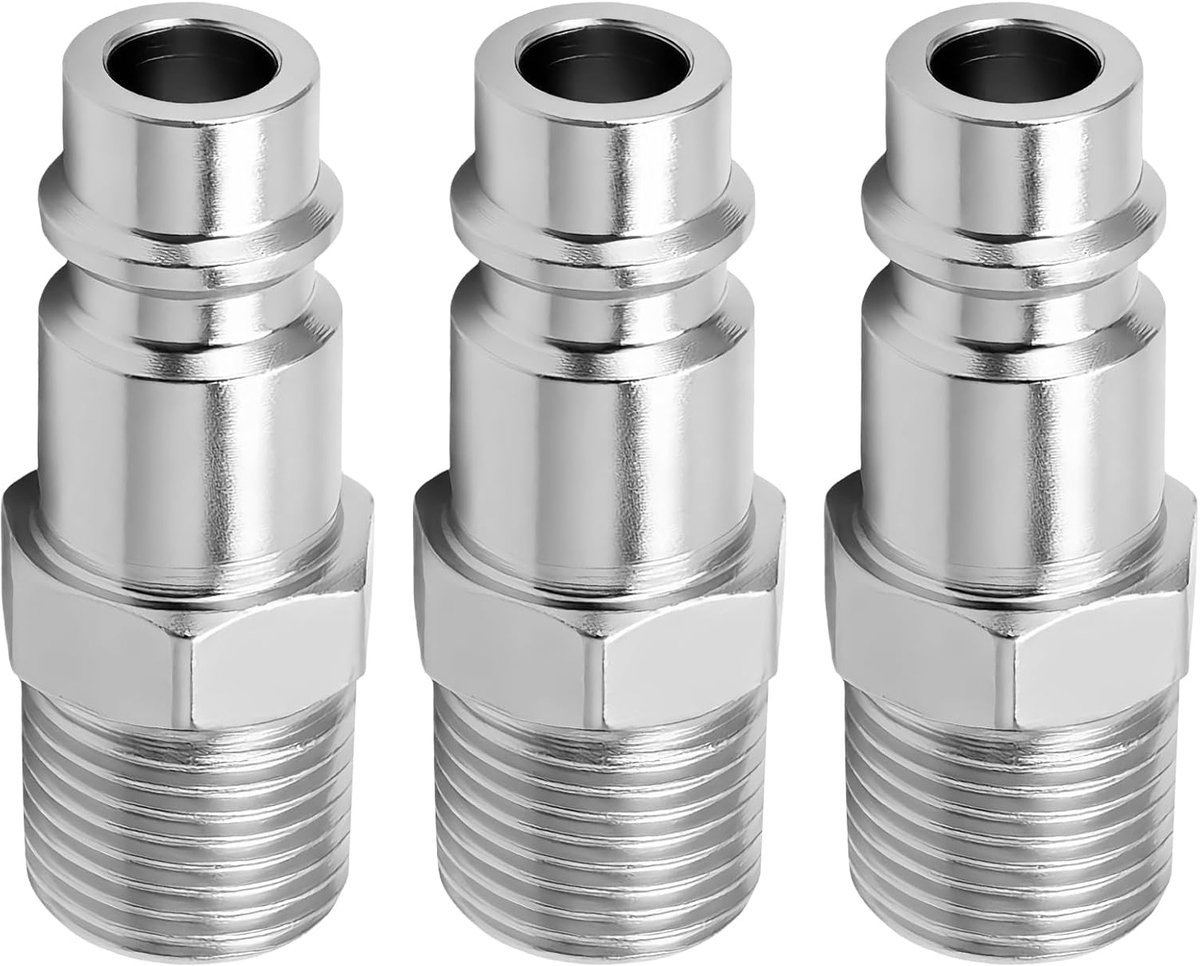 Snelkoppeling 1/4 inch - Euro conisch buitendraad - robuust - ideaal voor luchtcompressoren - ShopVlot