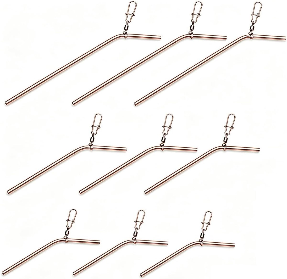 Anti-klitstang 9 stuks - Koper 3 x 7 cm, 3 x 9 cm, 3 x 12 cm - Duurzaam visaccessoire voor zee of boot - ShopVlot