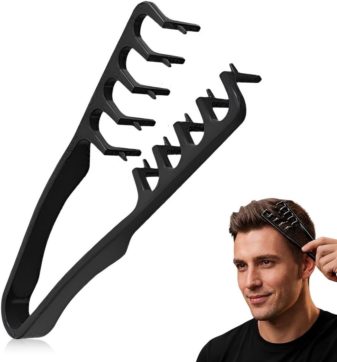 Krulkam met brede tanden - elastische ABS-haarkam - volume en textuur - ideaal voor dagelijkse styling - ShopVlot