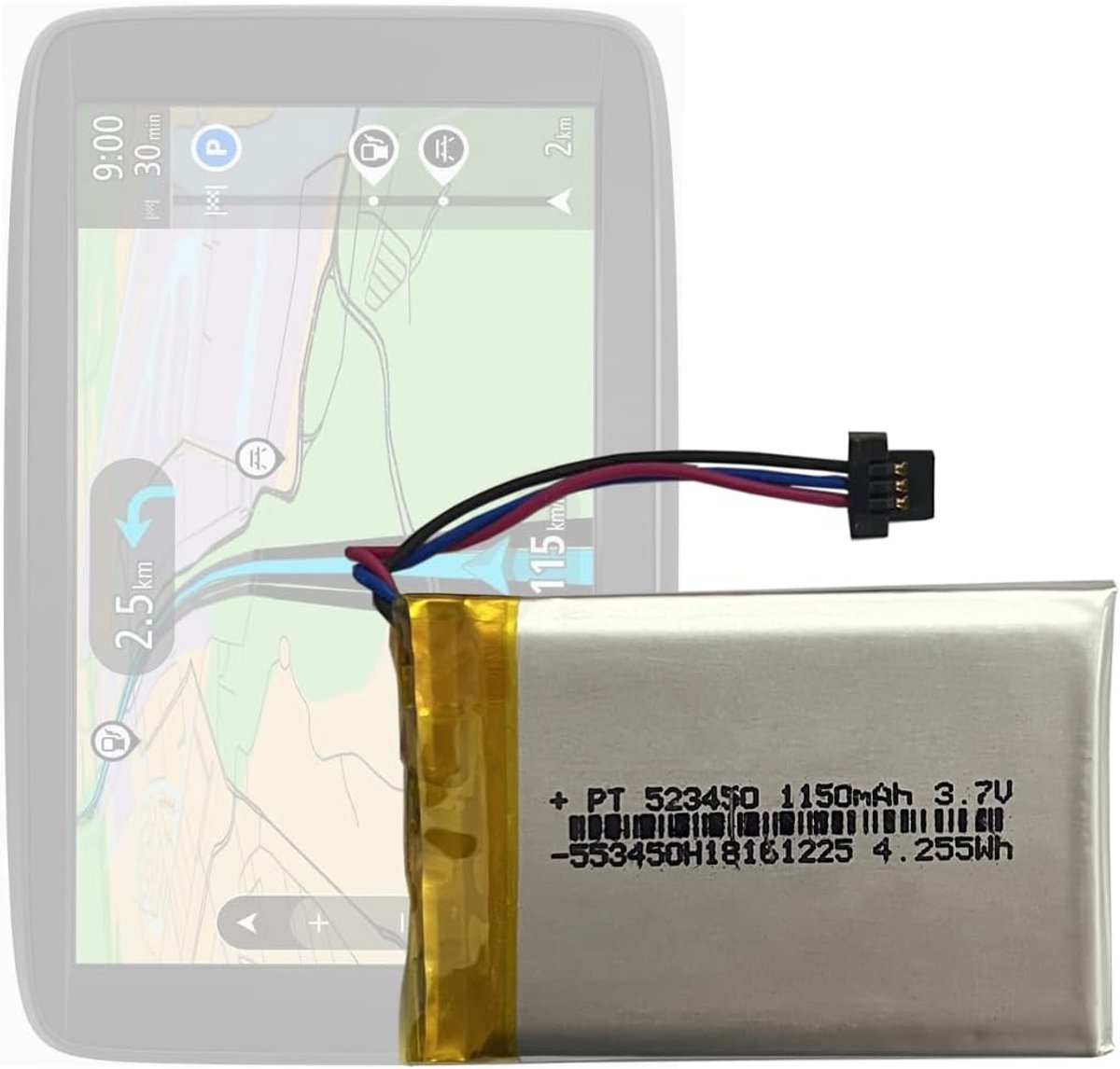 Vervangende batterij AHA1111009 - Geschikt voor Tomtom Start 62, Go 60, Go 600, ONE XL - Hoge kwaliteit - ShopVlot