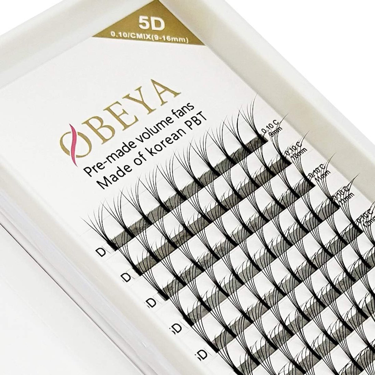 Wimperset Premade Fans 0.1mm C/D Curl - MIX Lengte 9-16mm - Lange Steel Cluster Wimpers - Ideaal voor Volume Looks - ShopVlot