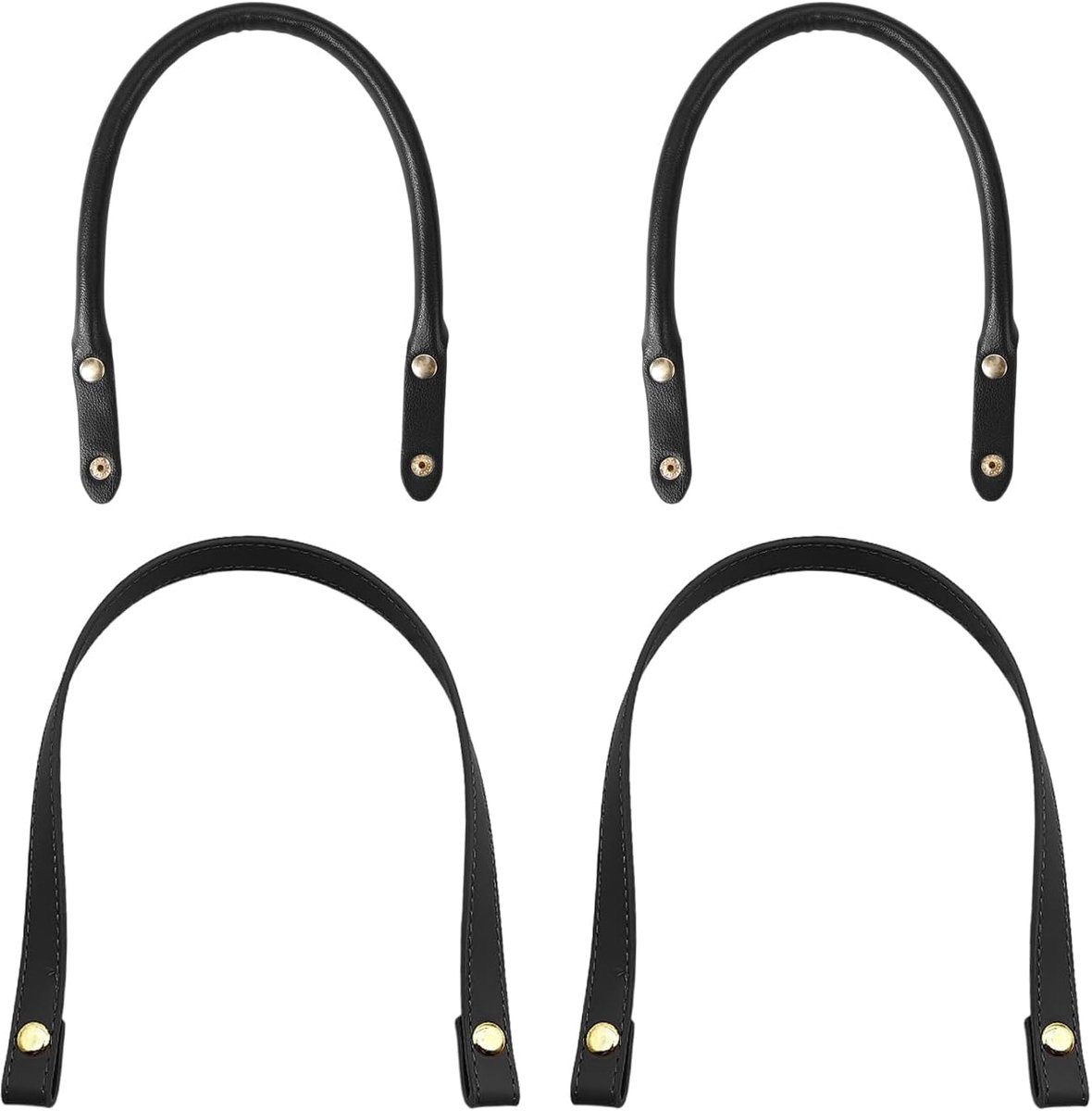 Tas handvat set 4 delig - knoop en PU handvatten - stevig en duurzaam - ideaal voor DIY boodschappentas - ShopVlot