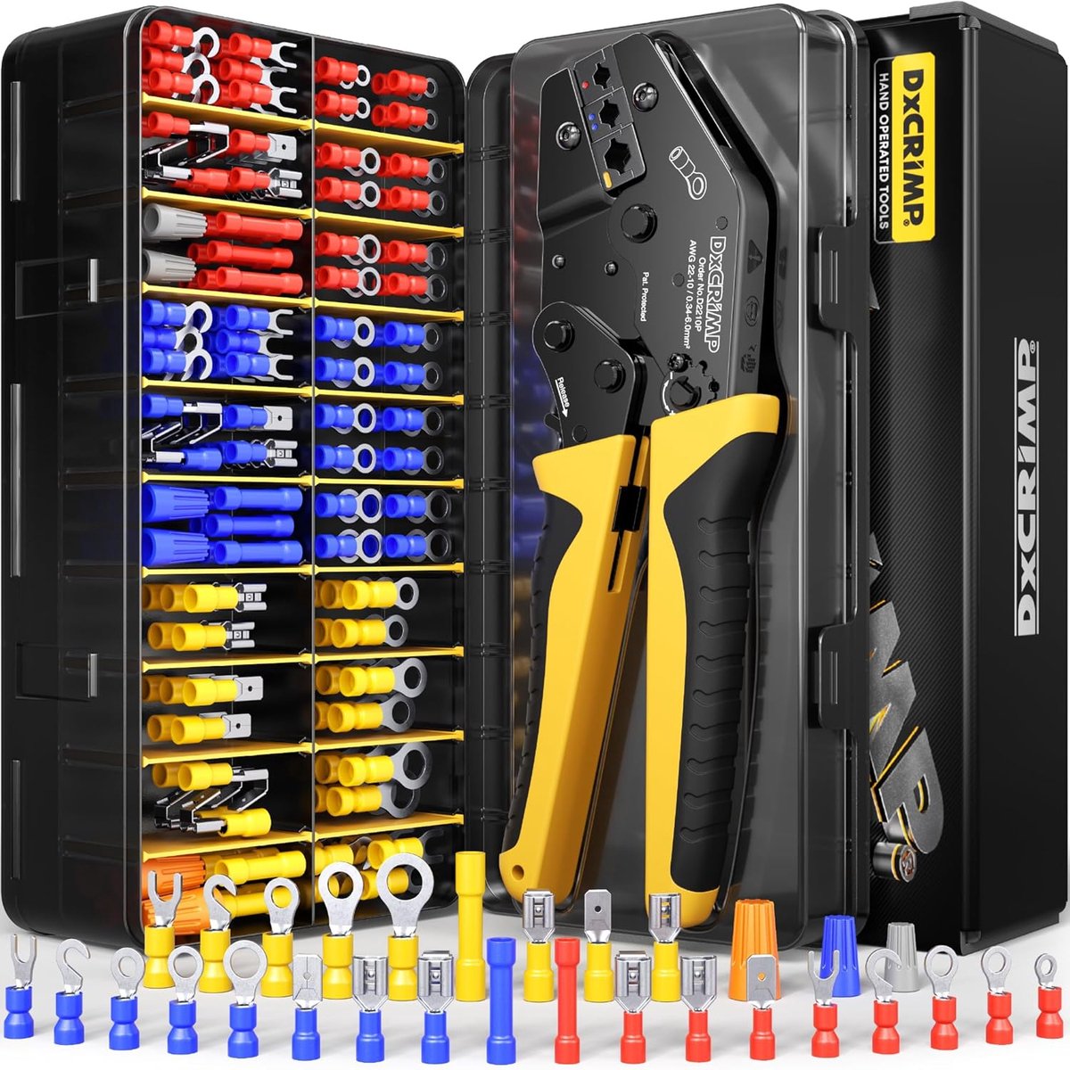 Kabelschoentang set 0.34 - 6 mm² - met 204 kabelschoenen - voor auto en elektronica - ShopVlot