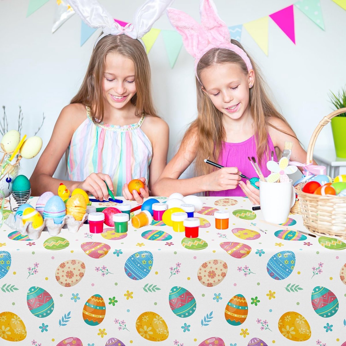 Tafellaken ei-thema - 11 US - kleurrijk ontwerp - perfect voor feestjes - ShopVlot
