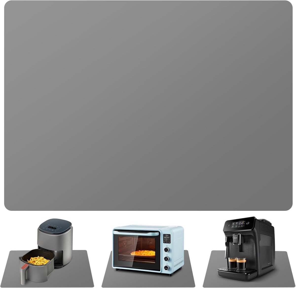 Siliconen Mat 60 x 40 cm - Donkergrijs - Antislip en Warmtebestendig - Bescherming voor Werkblad - ShopVlot