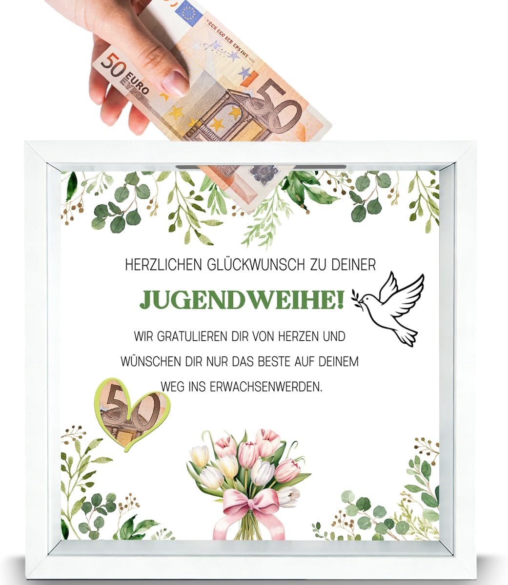Spaarpot fotolijst 22 x 22 cm - creatief ontwerp - voor geldcadeaus - perfect jeugdgeschenk - ShopVlot