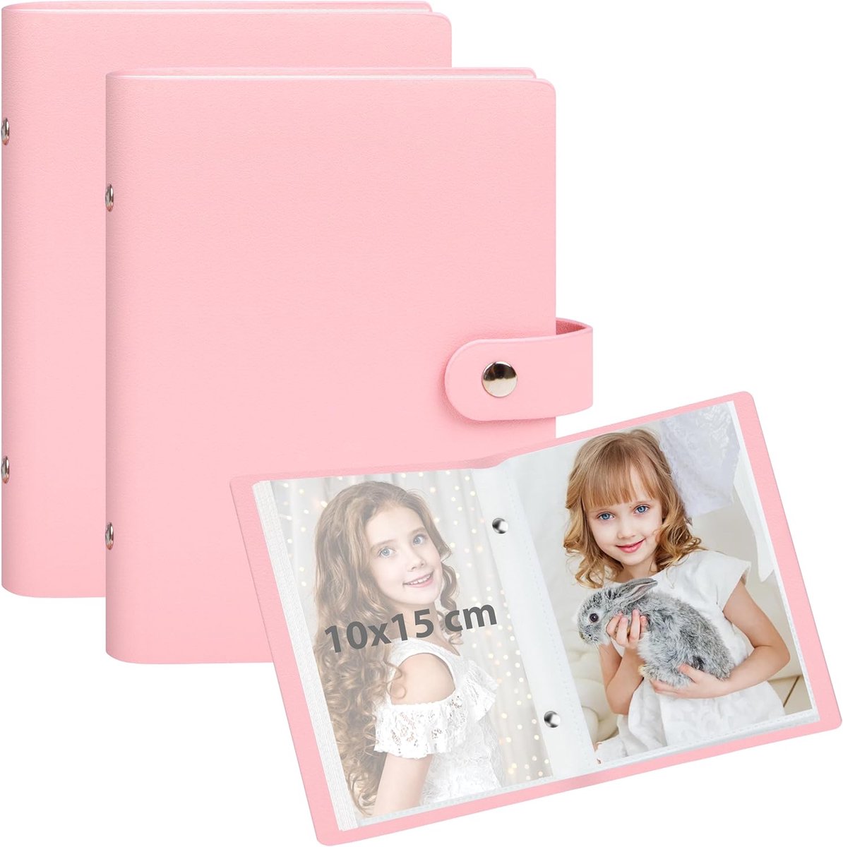 Fotoalbum 10x15 cm - roze - 52 foto's per album - perfect voor herinneringen - ShopVlot