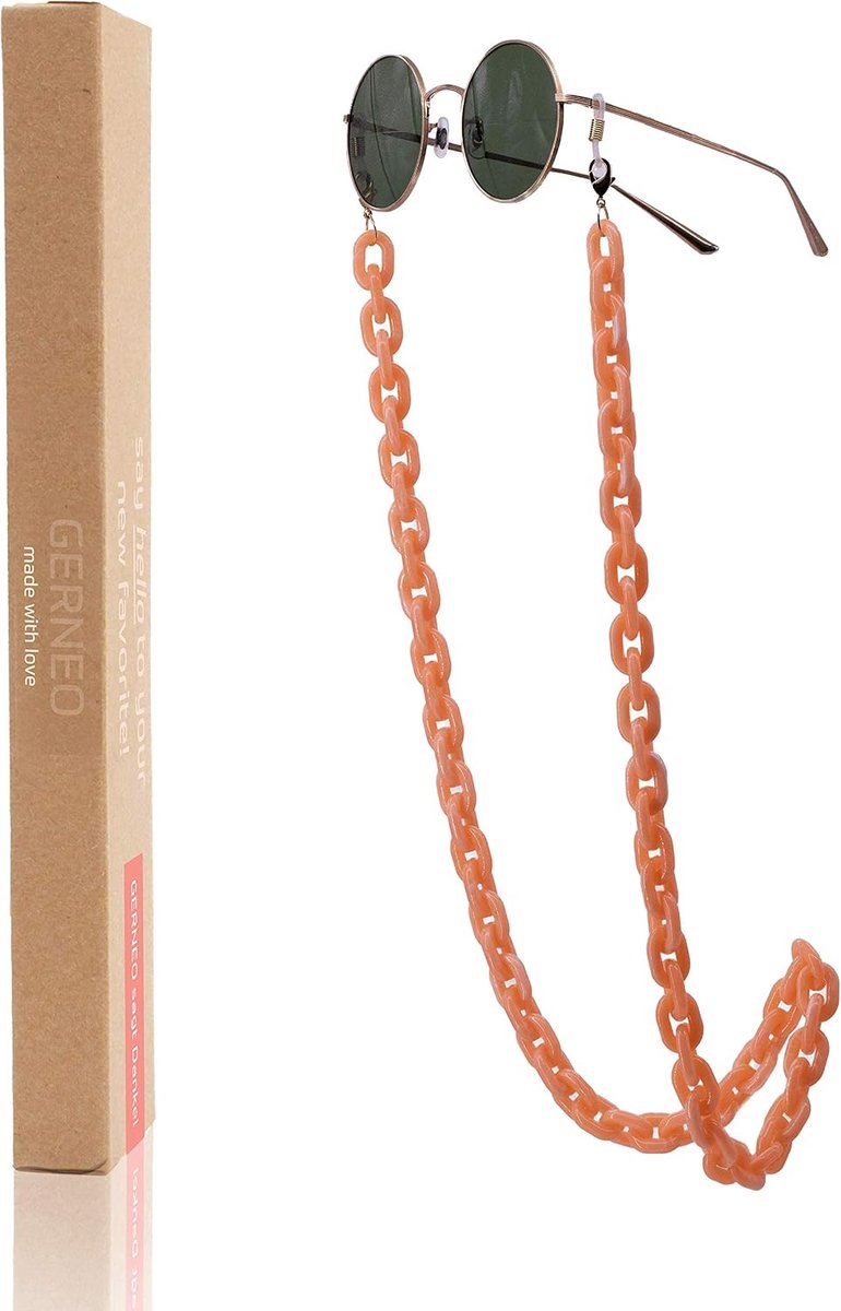 Maskerhouder en brillenketting goud - acryl - corrosiebestendig - stijlvolle oplossing voor brillen - ShopVlot