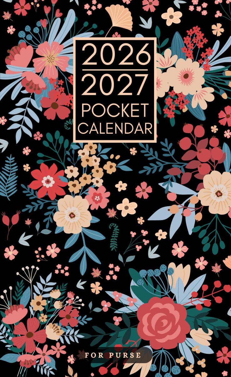 Pocketkalender 2026-2027 voor tas - 2 jaar planner - compact formaat - perfect voor onderweg - ShopVlot