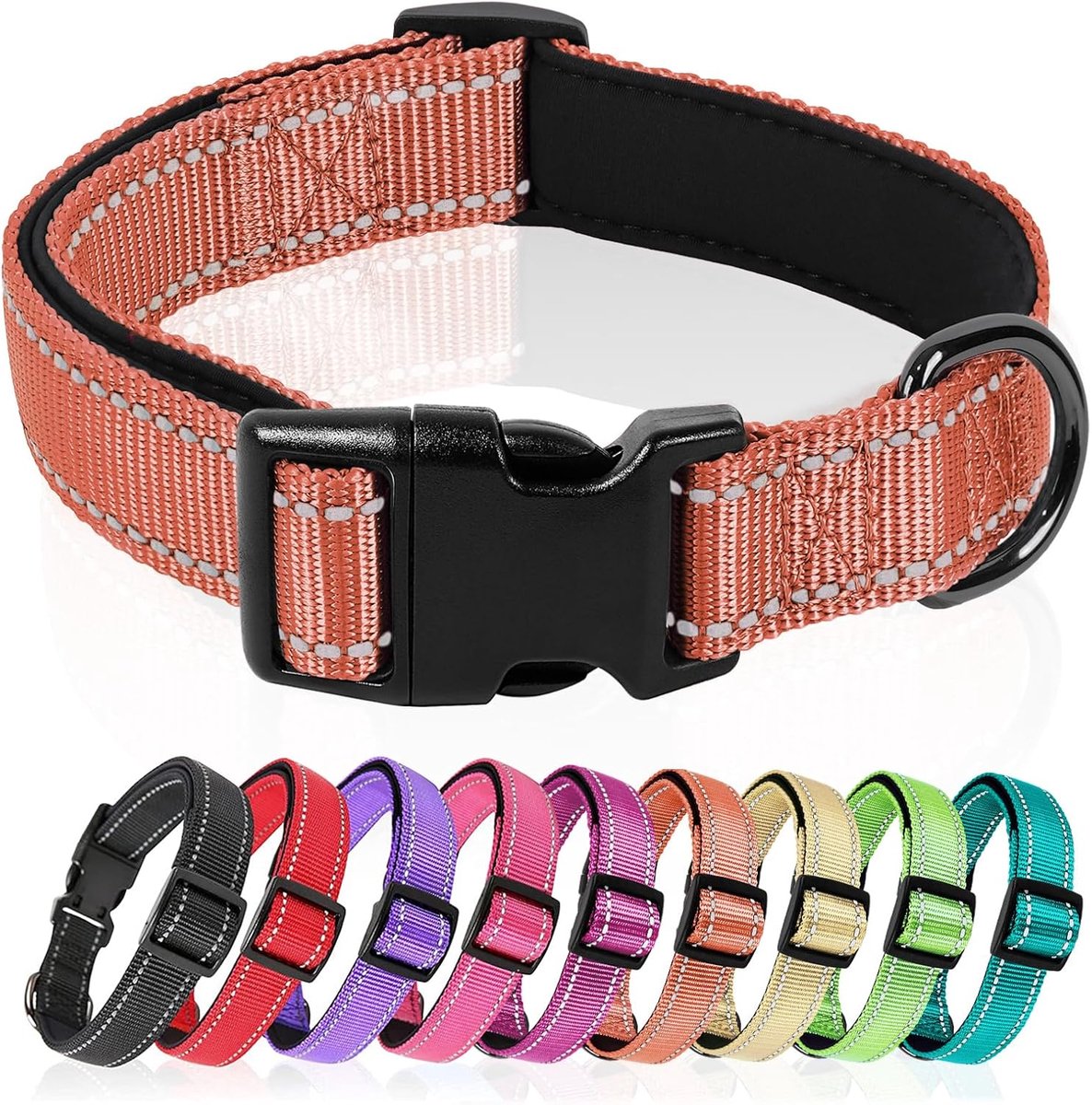 Hondenhalsband XS - Zacht Gevoerd Neopreen Nylon - Verstelbaar en Reflecterend - Ideaal voor Training - ShopVlot