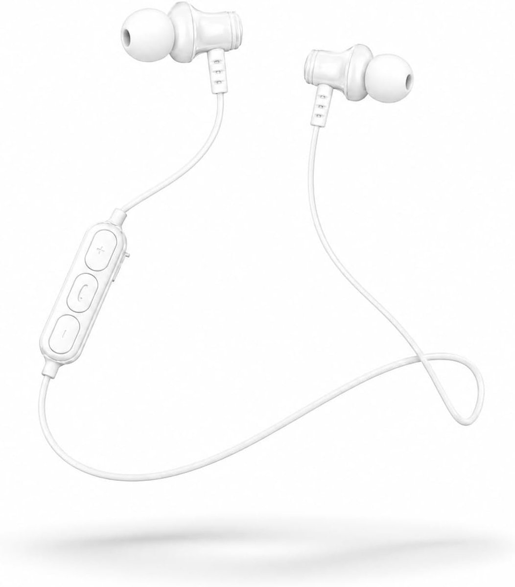 In-ear headphones bluetooth - wit - 10 mm speaker - tot 100 uur standby - ShopVlot