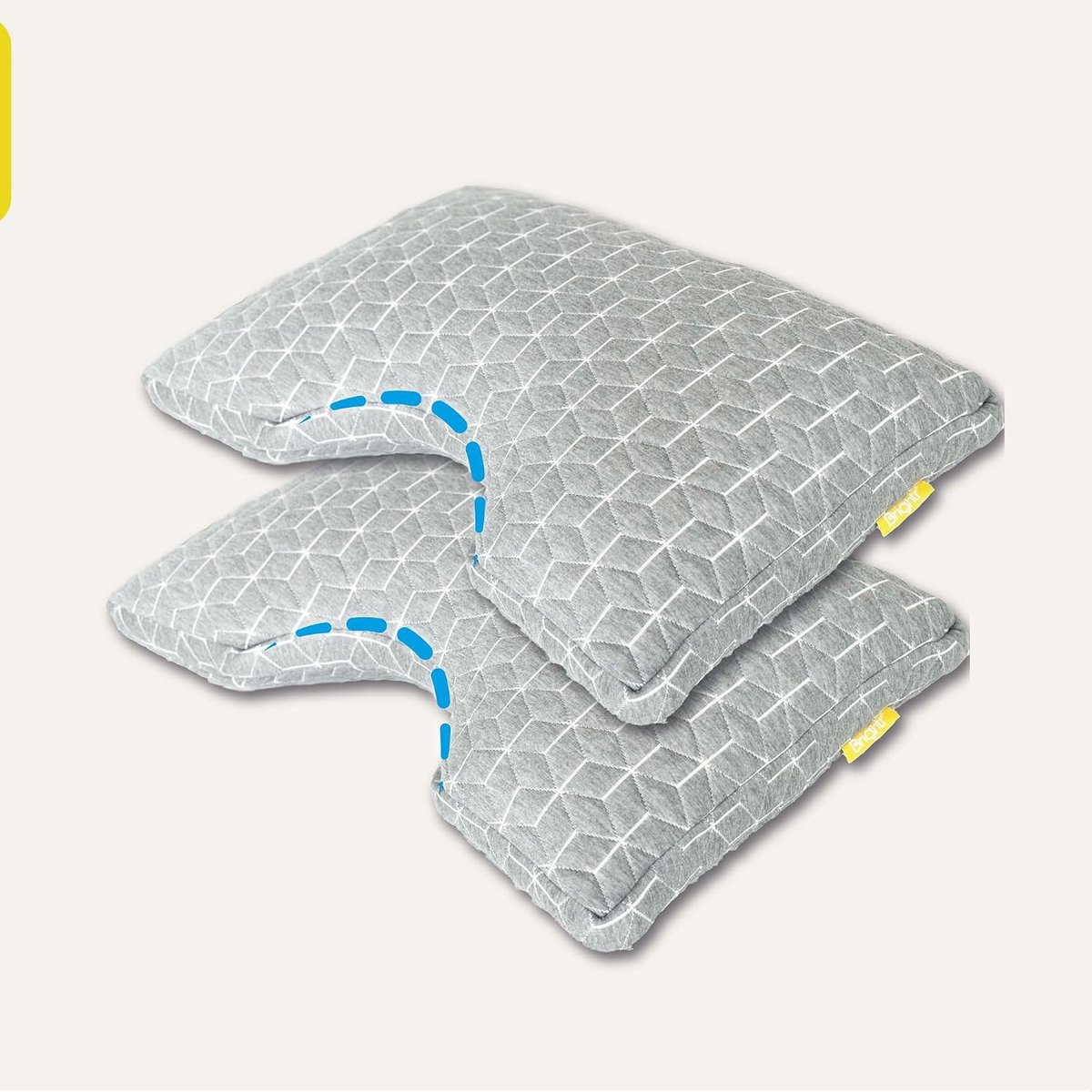 Slaapkussen 2-pack verstelbaar traagschuim - anti-verouderingshoes - ergonomisch voor nek- en schouderpijn - ShopVlot
