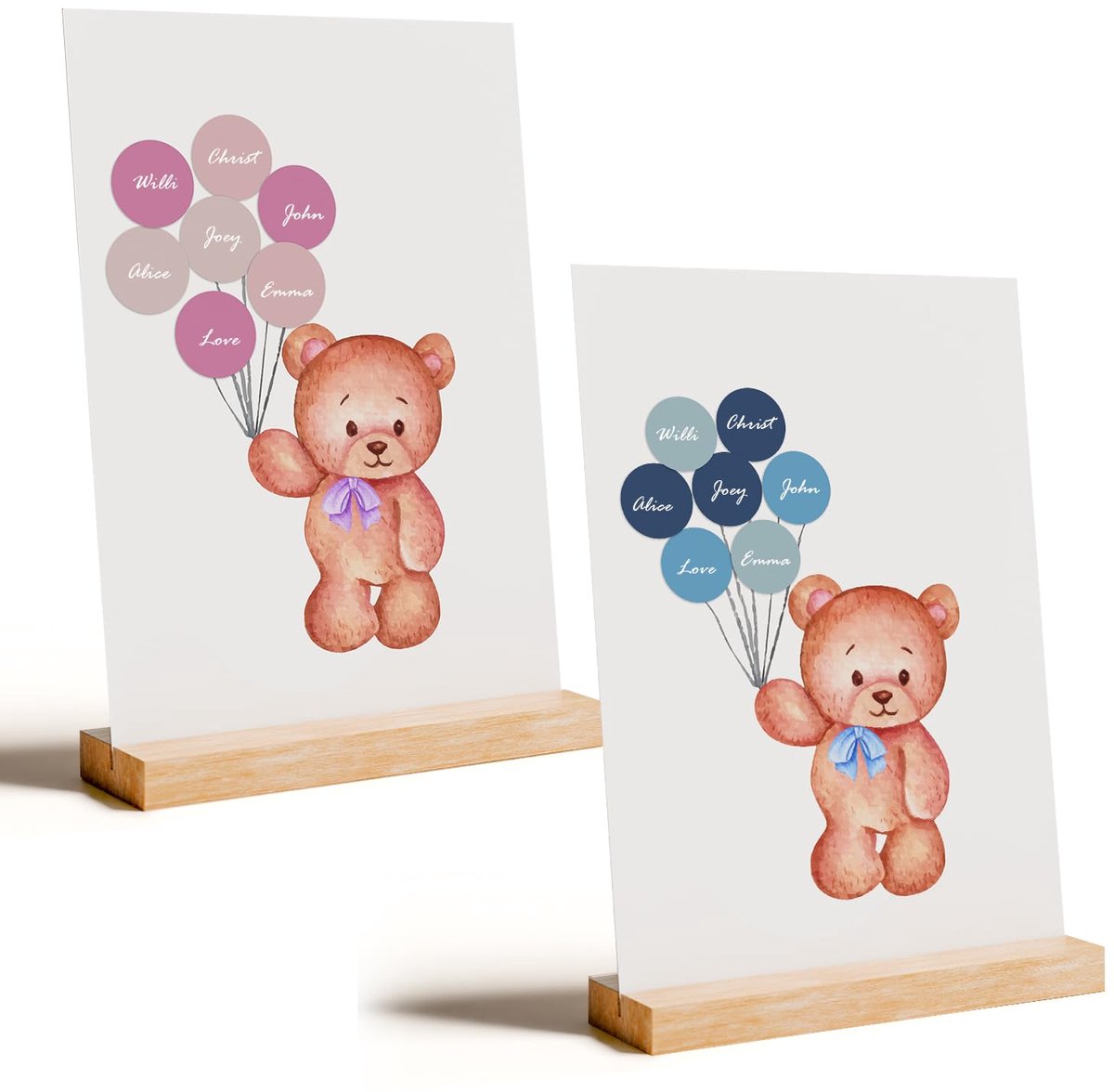 Gastenboek babyfeest - roze of blauw - olifant design - herinneringen vastleggen - ShopVlot