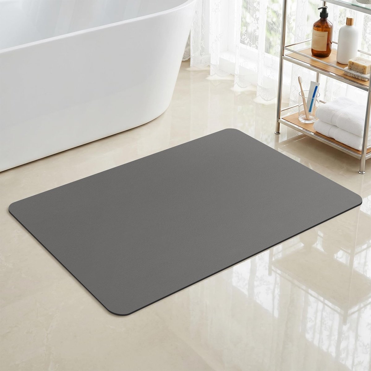 Badmat 40x60cm - Waterabsorberend - Antislip en Schimmelwerend - Ideaal voor Badkuip en Doucheruimte - ShopVlot