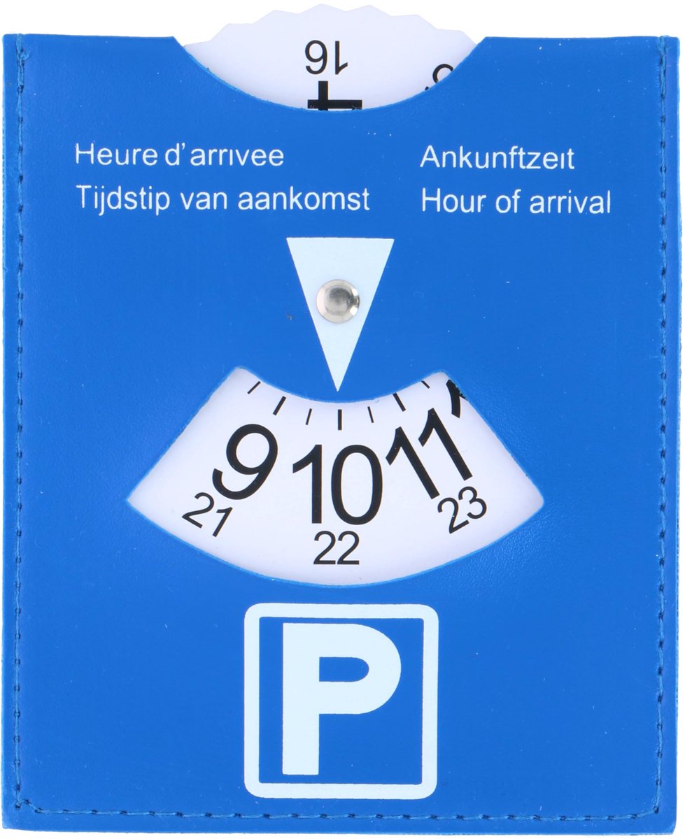 Timerklok met parkeerschijf - blauw - handig in gebruik - perfect voor parkeren - ShopVlot