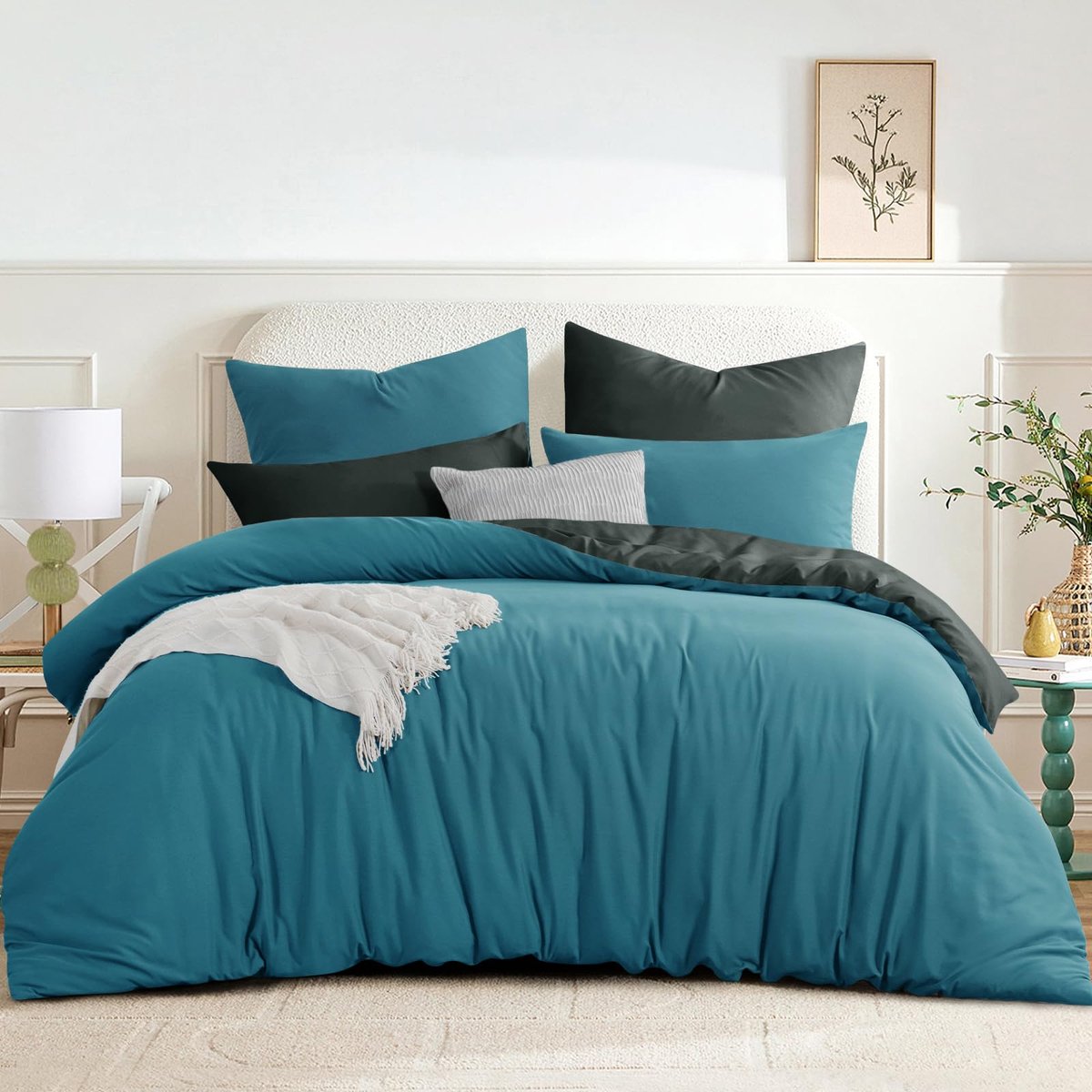 Beddengoed 200 x 200 cm - dubbelzijdig microvezel - zacht en strijkvrij - ideaal voor een comfortabele nachtrust - ShopVlot