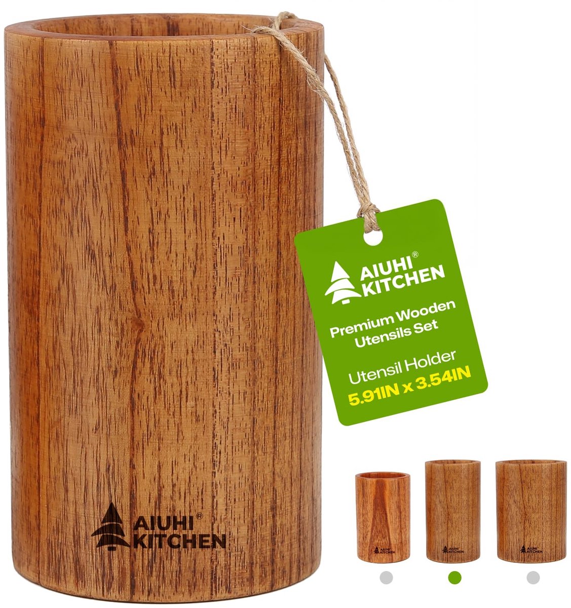 Houten keukengerei houder 5,9 × 3,5 cm - compact - diverse maten - ideaal voor organisatie - ShopVlot